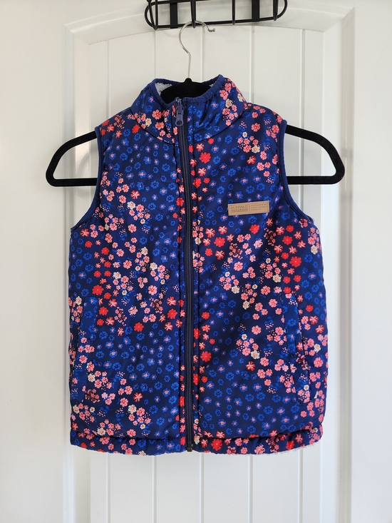 Buffalo David Bitton Other - Reversable Navy Buffalo Vest with Blue and Pink Floral Print